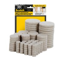 Scotch - Almohadillas De Fieltro Para Muebles, Color Blanco, 162 Unidades, Color Beige, Para Pisos De Madera