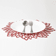 thumbnail image 4 of Paquete de 6 manteles individuales redondos metálicos de oro rosa con hojas de vinilo laminado para mesa de comedor decorativas, 4 of 5