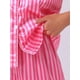 thumbnail image 5 of INSPIRE CHIC Conjunto de Pijama de Satén para Mujer Camisa de Manga Corta con Botones y Pantalones Cortos con Cuello en V y Estampado de Rayas Ropa de Dormir XL Rosa Fucsia, 5 of 6