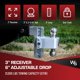 thumbnail image 2 of Montaje de Enganche Weigh Safe 15 cm 3" Receptor Cromado, 2 of 7