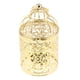 thumbnail image 4 of Candelero De Luz De Té Con Forma De Jaula De Pájaros De Metal Galvanizado B-Gold, 4 of 5