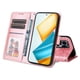 thumbnail image 4 of Funda tipo cartera FOXDOCK para Honor 90 GT , diseño girasol en relieve, cuero PU, cierre magnético, soporte y tarjetero, 4 of 5