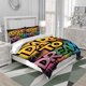 thumbnail image 1 of 3pcs DARETODREAM Graffiti Art Theme Printed Bedding Set Soft Comforter Cover and 2 Pillowcases for All Seasons, 1 of 5