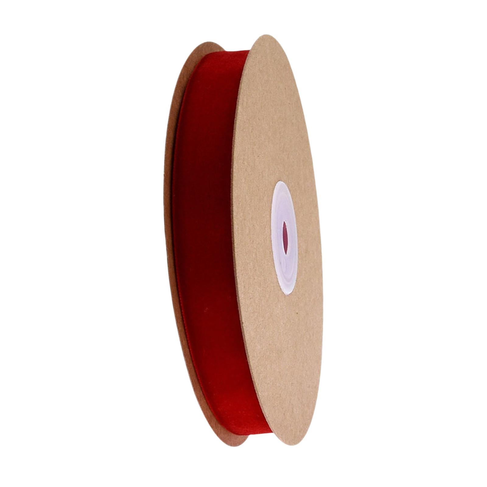 Magideal - Cinta De Terciopelo De Una Sola Cara De 10 M De Largo, Cinta De Floristería Para Manualidades, Proyectos De Costura, Fabricación De Moños, Fabricación Rojo
