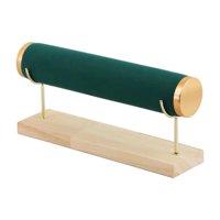 Ioensy - Portapulseras Base De Madera Terciopelo Desmontable Para Reloj Tradeshow Verde