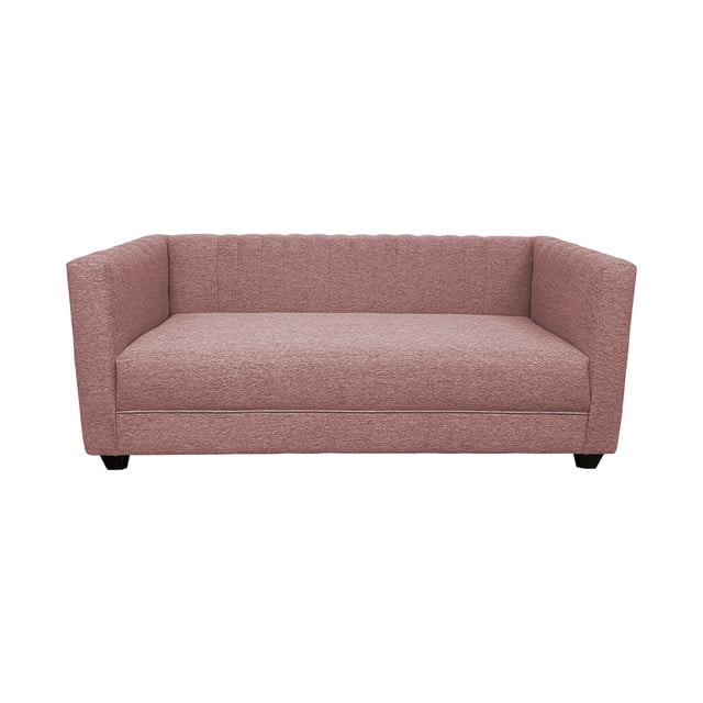 Induhome - Sofa Juanita 2 Cuerpos Chenille Palo Rosa
