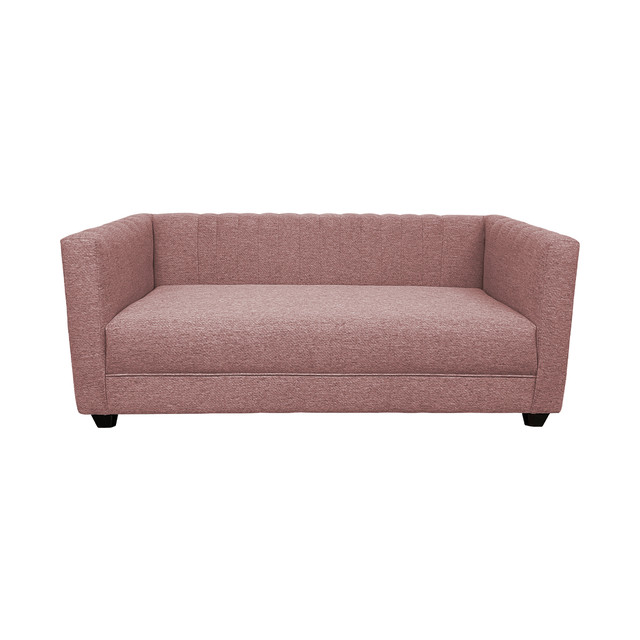 Induhome - Sofa Juanita 2 Cuerpos Chenille Palo Rosa