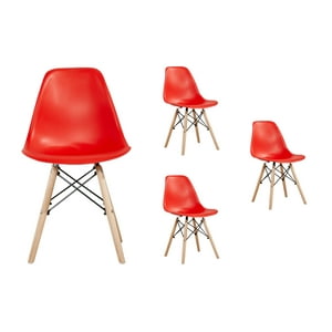 Spazzio - Kit 4 Sillas Badem Rojas