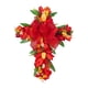 thumbnail image 4 of Corona De Flores Artificiales Corona De Puerta De Tulipán Festival De Pared Corona De Cruz De Pascua Rojo, 4 of 5