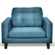 thumbnail image 1 of Sofa Napoles 1C Tela Velvet Azul Petroleo, 1 of 3