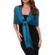 thumbnail image 1 of INSPIRE CHIC Chal Envolvente Metálico Brillante para Mujer con Hebilla y Flecos Elegantes para Boda y Fiesta 74.8x17.7"(LxW) Azul Pavo Real(Azul Pavo Real), 1 of 6