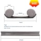 thumbnail image 3 of Burlete para puerta de 37 pulgadas, cortable y lavable, para dos puertas, ahorrador de energía, reduce el ruido, bloqueador de brisa, burlete ajustable., 3 of 6