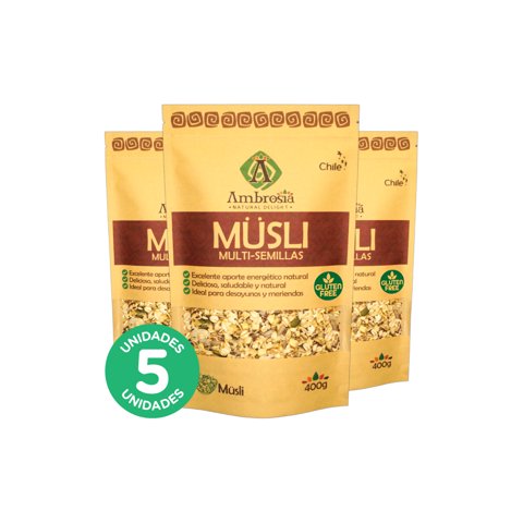 Ambrosia Spa - Pack 5, Musli Multisemillas 400Gr