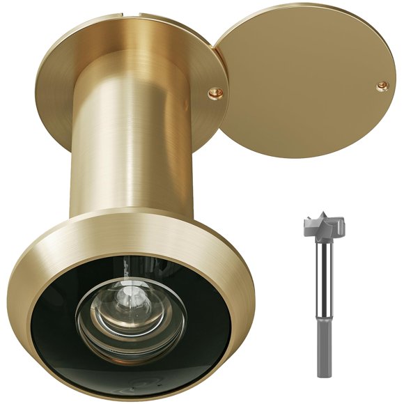 Mirilla TSMIMTS 200° HD de latón color dorado satinado