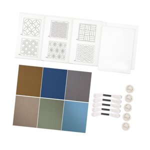 Bothyi - Kit De Posavasos Sashiko, Kit De Inicio De Bordado Para Acolchado, Arte, Manualidades, Patchwork, Juego C