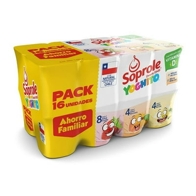 Yoghurt Batido Multisabor Pack 16 Un Soprole