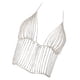 thumbnail image 4 of brillante rhinestone borla sujetador bikini cadena clubwear backless mujeres sujetador de plata, 4 of 5