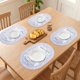 thumbnail image 3 of Juego de 6 manteles individuales de cuero para decoración de mesa de comedor de cocina, mantel floral lavable beige 16.9*11.8 pulgadas, 3 of 6