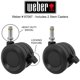 thumbnail image 4 of Ruedas giratorias Weber 2 pzas 1,6 kg Genesis II con bloqueo, 4 of 5