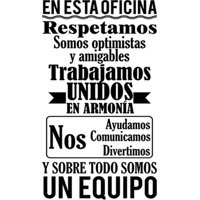Rienda Libre Graphics - Frase Deco En Esta Oficina Respetamos Somos Fr-11141