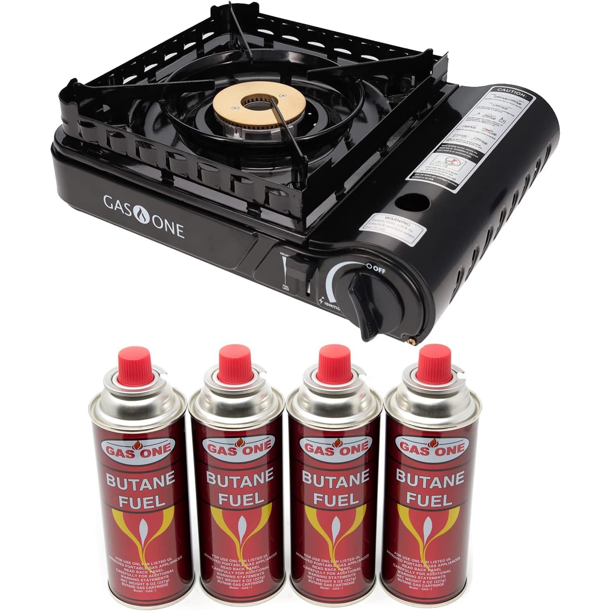 Estufa De Camping Gas One Gs-3900 De 15 000 Btu, Combustible Dual Y 4 Butano