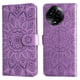thumbnail image 4 of Funda tipo cartera FOXDOCK para Realme C67 5G , diseño girasol en relieve, cuero PU, cierre magnético, soporte y tarjetero, 4 of 5
