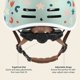 thumbnail image 4 of Casco de bicicleta Retrospec Remi para niños Matcha Bloom 49-53 cm, 4 of 7