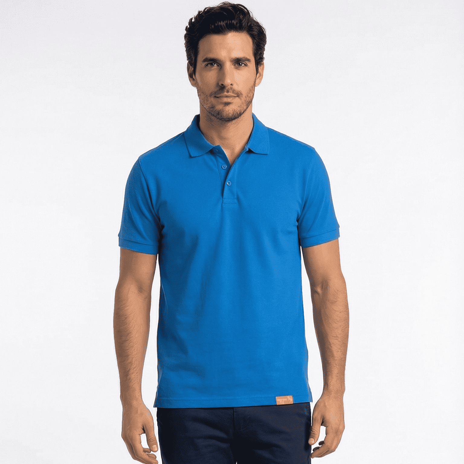 T-world - Polera Polo 60% Algodón Manga Corta Hombre Azulino