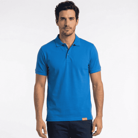 T-World - Polera Polo 60% Algodón Manga Corta Hombre Azulino