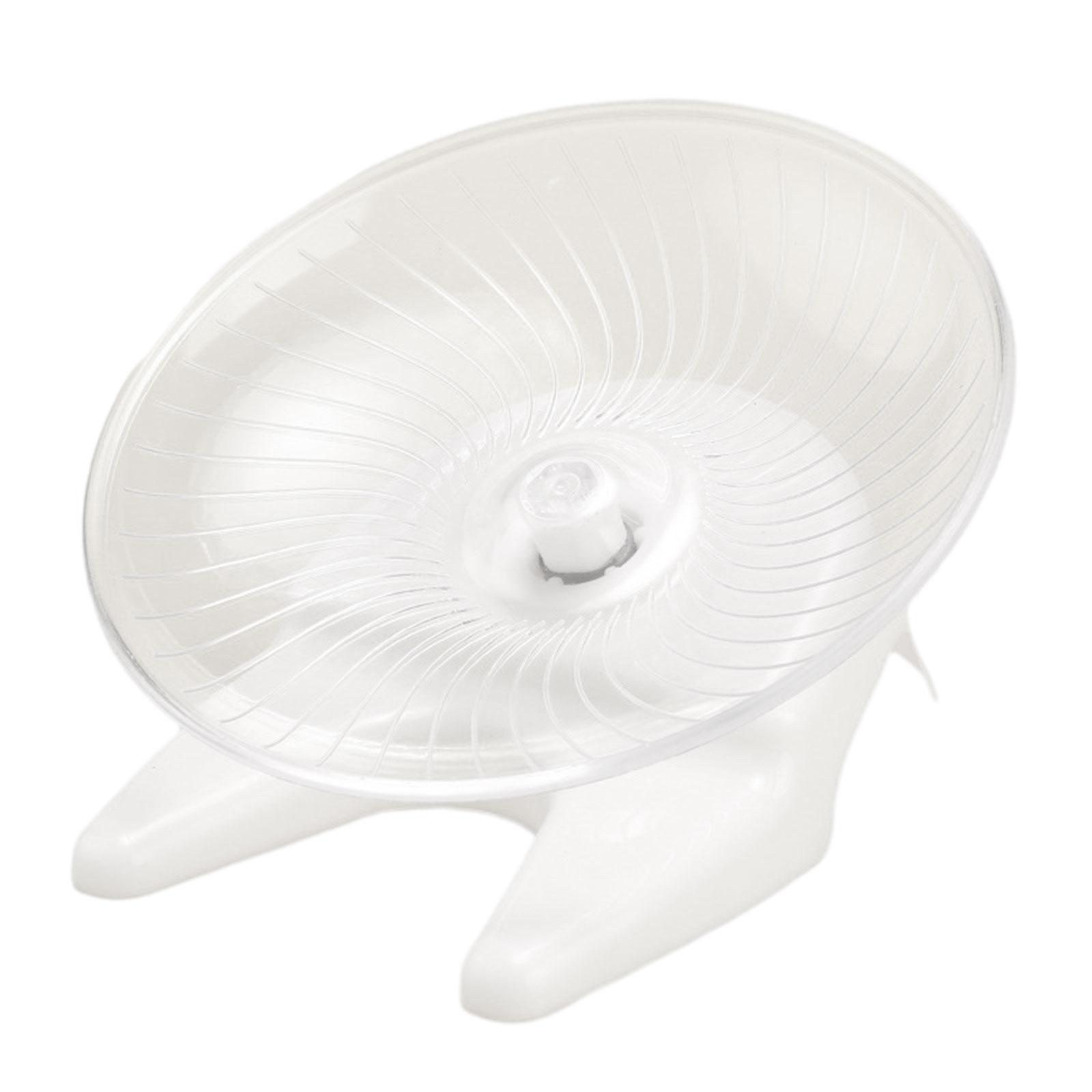 Ioensy - Rueda Para Hámster, Juguete Redondo, Rodillo Silencioso Para Animales Pequeños, Rata, Erizo, Blanco