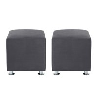 Bodevir - Set Pouf Cali 1C Felpa 12 Gris