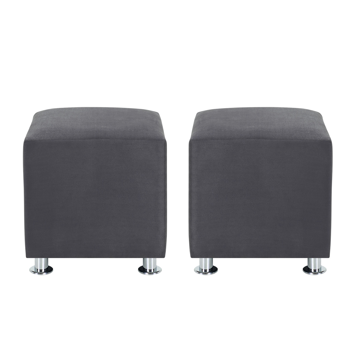 Bodevir - Set Pouf Cali 1C Felpa 12 Gris