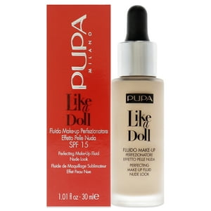 Pupa Milano - Como Una Muñeca Que Perfecciona El Maquillaje Líquido Con Apariencia De Desnudo Spf - Beige Claro De Para Mujer - Base