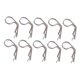 thumbnail image 4 of 10pcs RC Cuerpo Clips Pines R-Pin Para 1/8 1/10 1/12 RC Racing Vehicle Car Decor Silver, 4 of 5