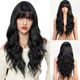 thumbnail image 1 of suxuMhao Peluca Sintética sin Pegamento, Peluca Larga Negra de 26IN con Ondas Corporales, Tirantes Ajustables y Gorro Transpirable, Peluca de Cabello Sintético Ligera de Aspecto Natural para Uso, 1 of 1