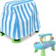 thumbnail image 1 of Cubierta de mesa de agua para niños, cubierta de juguetes de mesa de agua al aire libre, una amplia gama de colores y patrones lindos (azul), 1 of 3