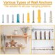 thumbnail image 2 of Anclajes Drywall KURUI Kit 350 piezas con tornillos, 2 of 3
