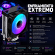 thumbnail image 3 of Disipador Ventilador Para Pc Cpu Argb 90mm 2 Heatpipes Cobre Intel Lga1700 1200 115x Amd Am4 Am5 Ventilador Silencioso Alto Rendimiento 130w Gaming Pc, 3 of 4