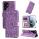 thumbnail image 1 of Funda tipo cartera FOXDOCK para Samsung Galaxy S22 Ultra , diseño girasol en relieve, cuero PU, cierre magnético, soporte y tarjetero, 1 of 5
