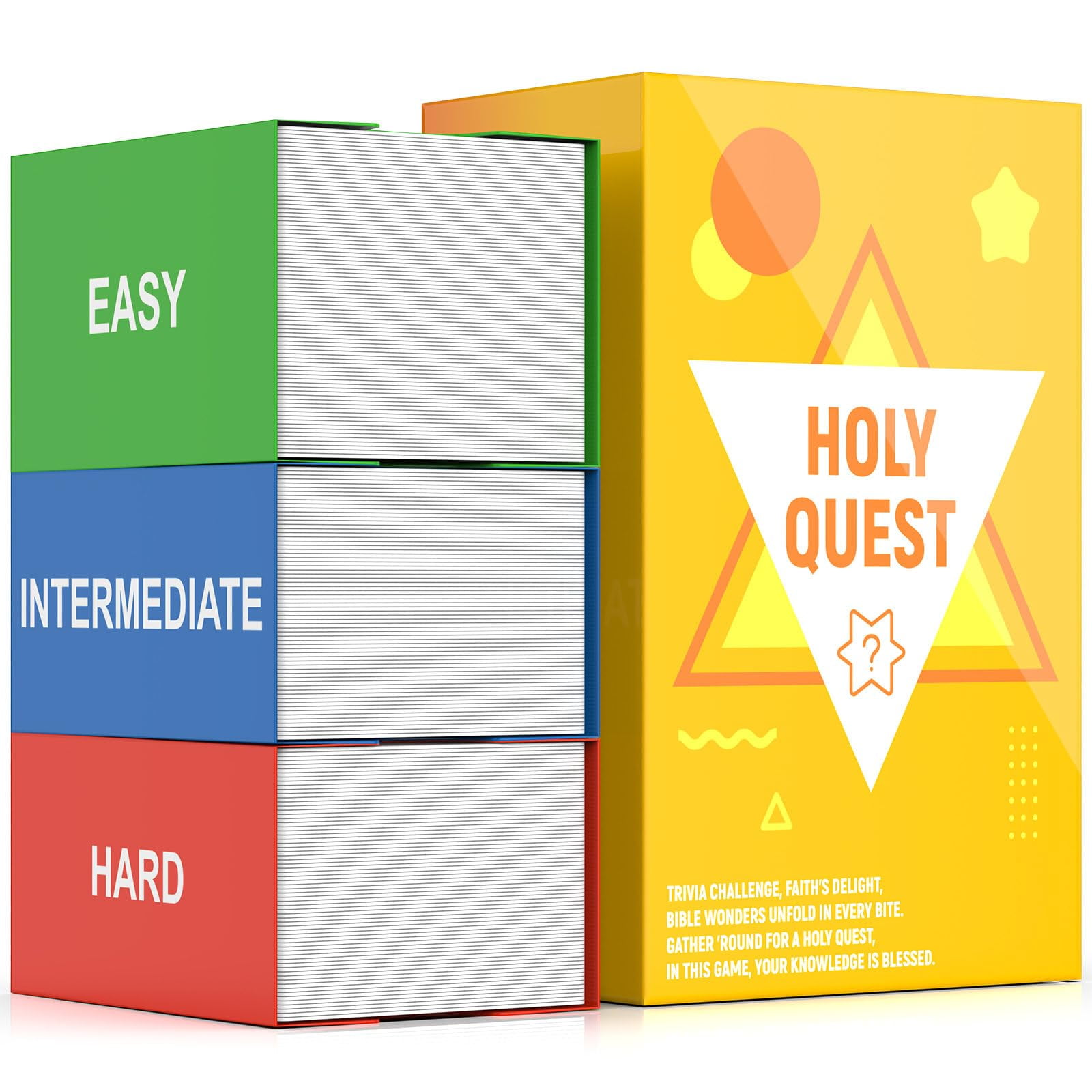 Juego De Preguntas Bíblicas Holy Quest, Paquete De 400 Cartas Con Valor Extra