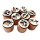 thumbnail image 5 of 6 Piezas De Sellos De Madera Diario Decorativo Decoración Planificador Huellas De Animales Sellos Beige, 5 of 5