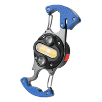 Genérico - Linterna De Llavero Recargable Portátil Cob Luz Led 6 Modos Blanco Frio/ Calida Naranja