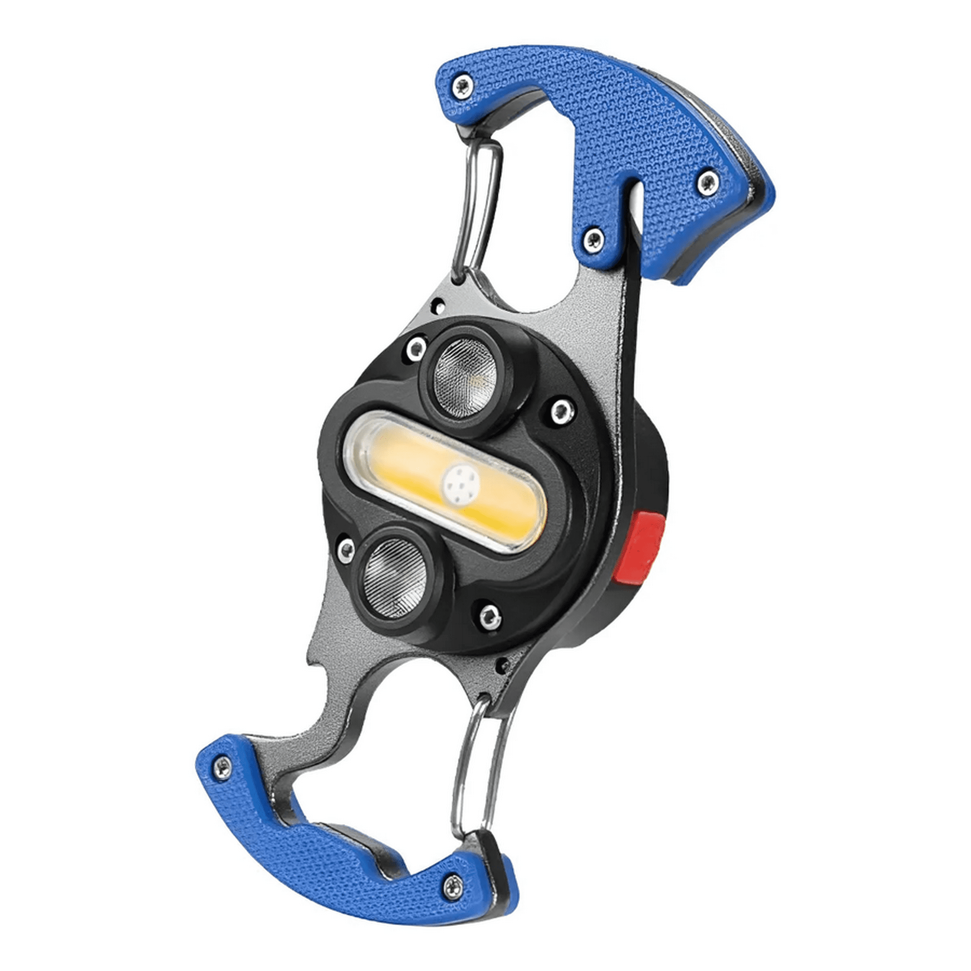 Genérico - Linterna De Llavero Recargable Portátil Cob Luz Led 6 Modos Blanco Frio/ Calida Naranja