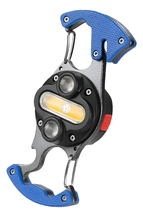 Genérico - Linterna De Llavero Recargable Portátil Cob Luz Led 6 Modos Blanco Frio/ Calida Naranja