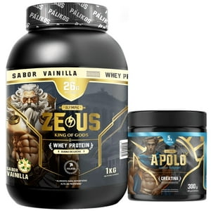 Palikos Fitness - Pack Guerrero- Whey Protein Zeus 1 Kg Vainilla + Creatina Apolo 300G