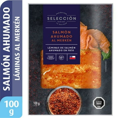 Salmón Ahumado Al Merkén En Láminas 100 G Selección