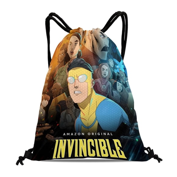 Invencible Mochila de Cuerdas para Deportes y Gimnasio, Bolsa de Cuerdas Resistente al Agua, Bolsa Cinch, 30×40cm