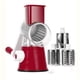 thumbnail image 1 of 1pc, Cheese Grater, Kitchen Mandoline Vegetable Slicer With 3 Interchangeable Blades, Rotary Grater, Ceative Slicer For Fruit, Grinder For Potato Carrot Nuts, Kitchen Supplies, Kitchen Tools, 1 of 5
