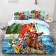 thumbnail image 2 of Juego de funda nórdica Alvin con estampado 3D, funda de edredón de microfibra suave con personajes de dibujos animados, 3 piezas con cierre de cremallera, juego de ropa de cama y funda de al, 2 of 3