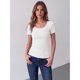 thumbnail image 2 of Zeagoo Women's Tops Short Sleeve Rib Knit Basic Tee Scoop Neck, 2 of 3
